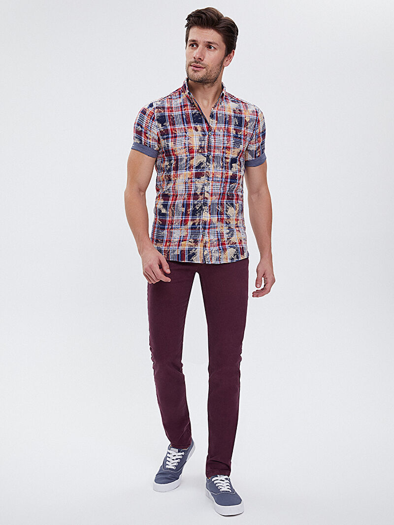 Slim Fit Erkek Gömlek K.kol