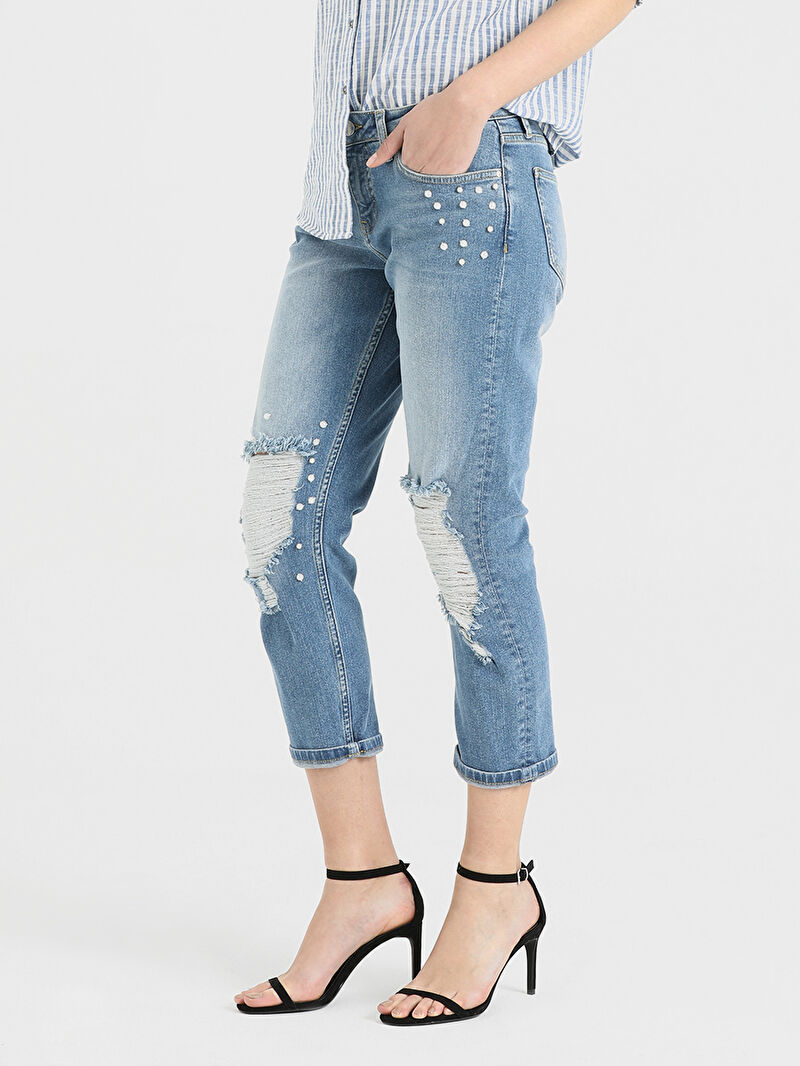 Sexy Boyfriend Slim Fit Kadın Pantolon