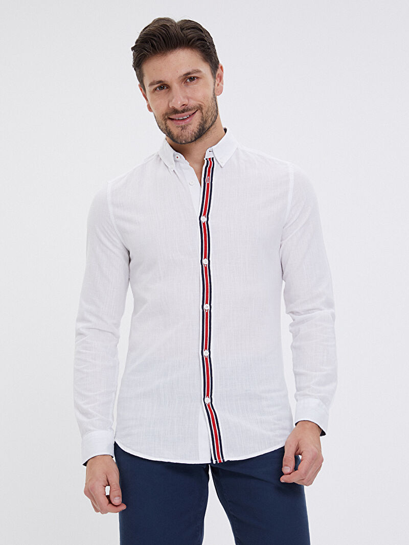 Slim Fit Erkek Gömlek U.kol