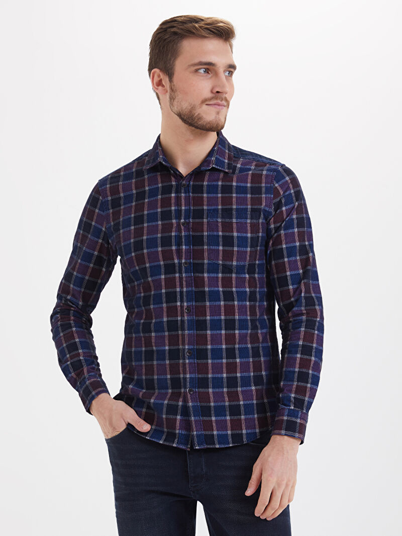 Slim Fit Erkek Gömlek U.kol