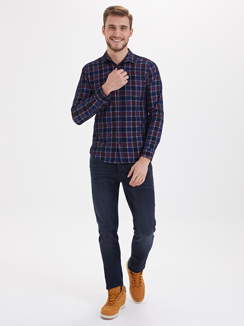 Slim Fit Erkek Gömlek U.kol