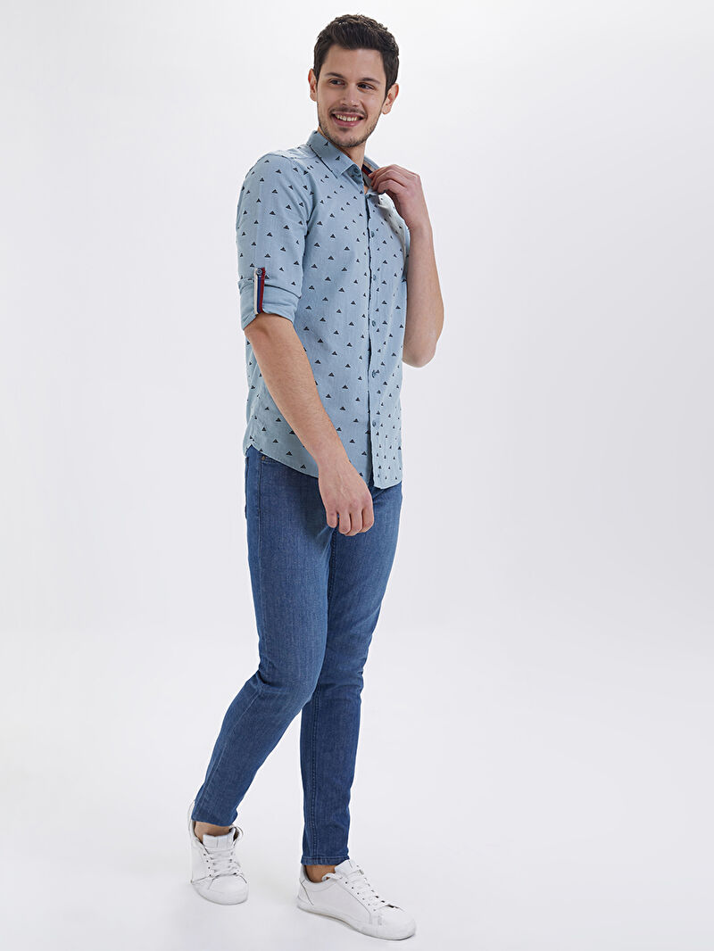 Slim Fit Erkek Gömlek U.kol