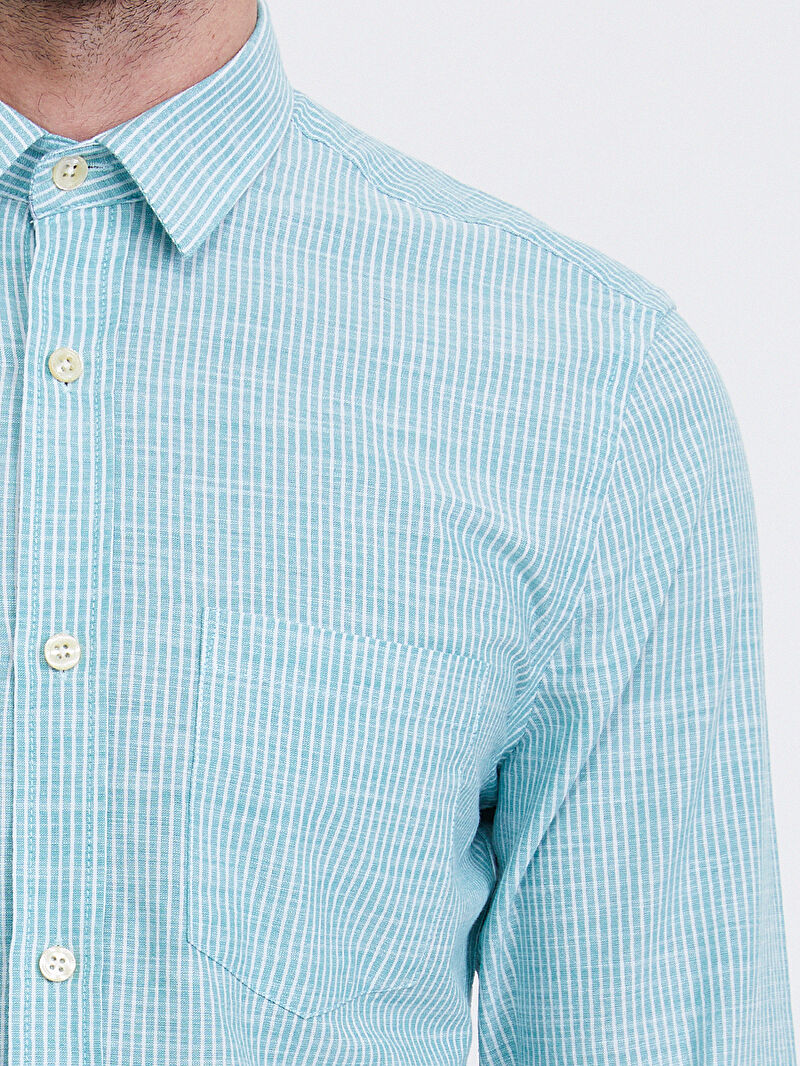 Slim Fit Erkek Gömlek U.kol