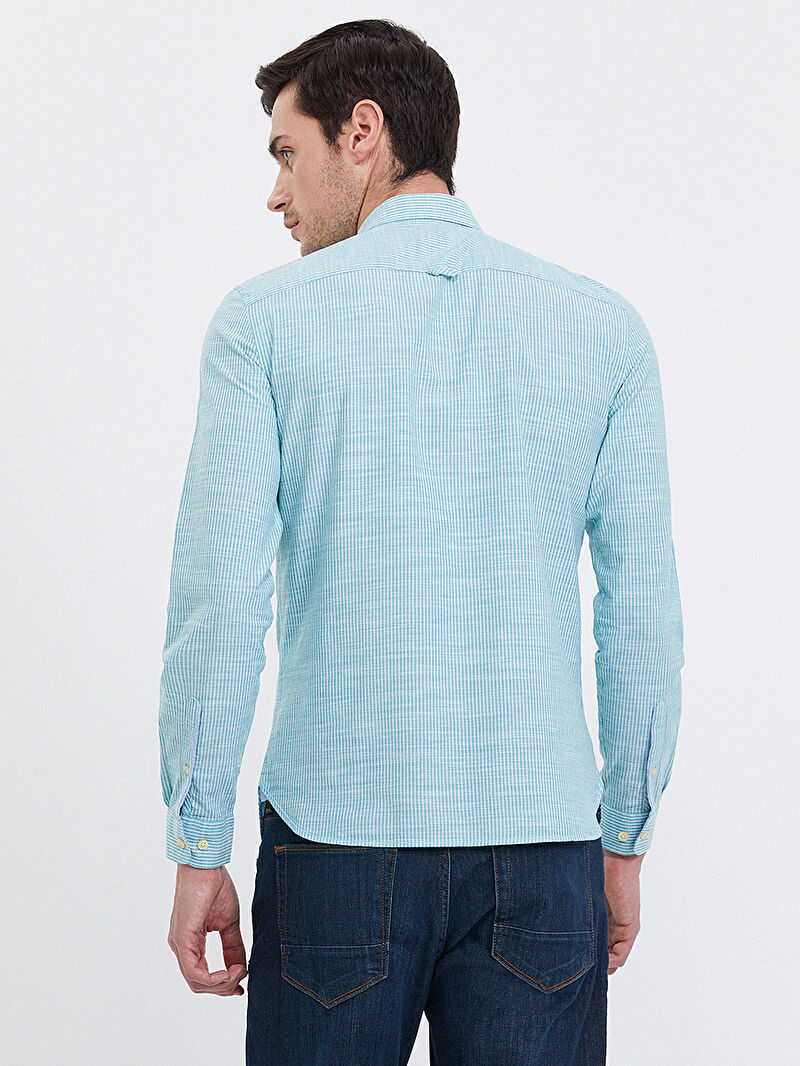 Slim Fit Erkek Gömlek U.kol