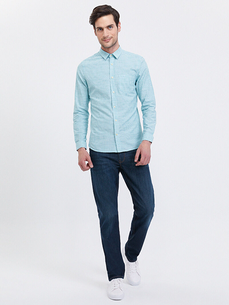 Slim Fit Erkek Gömlek U.kol