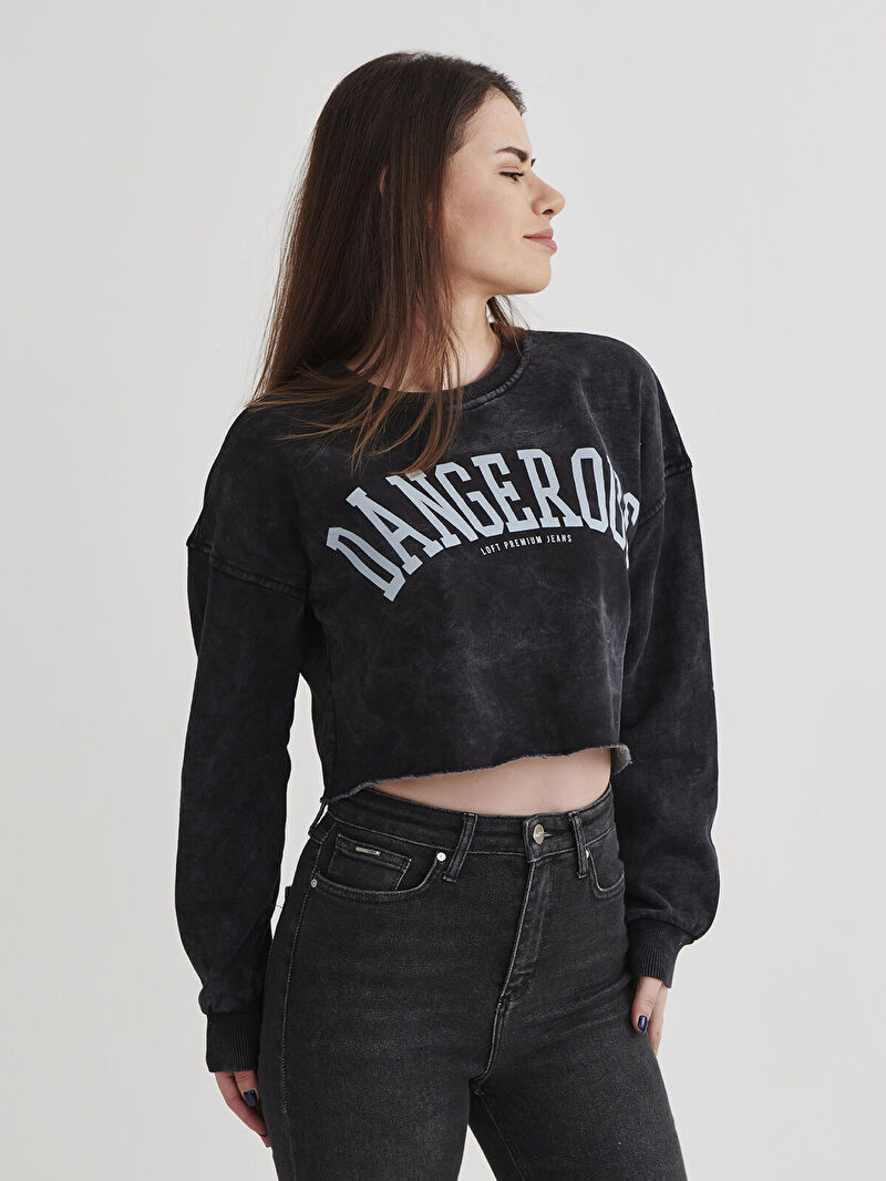 Crop Kadın Sweatshirt