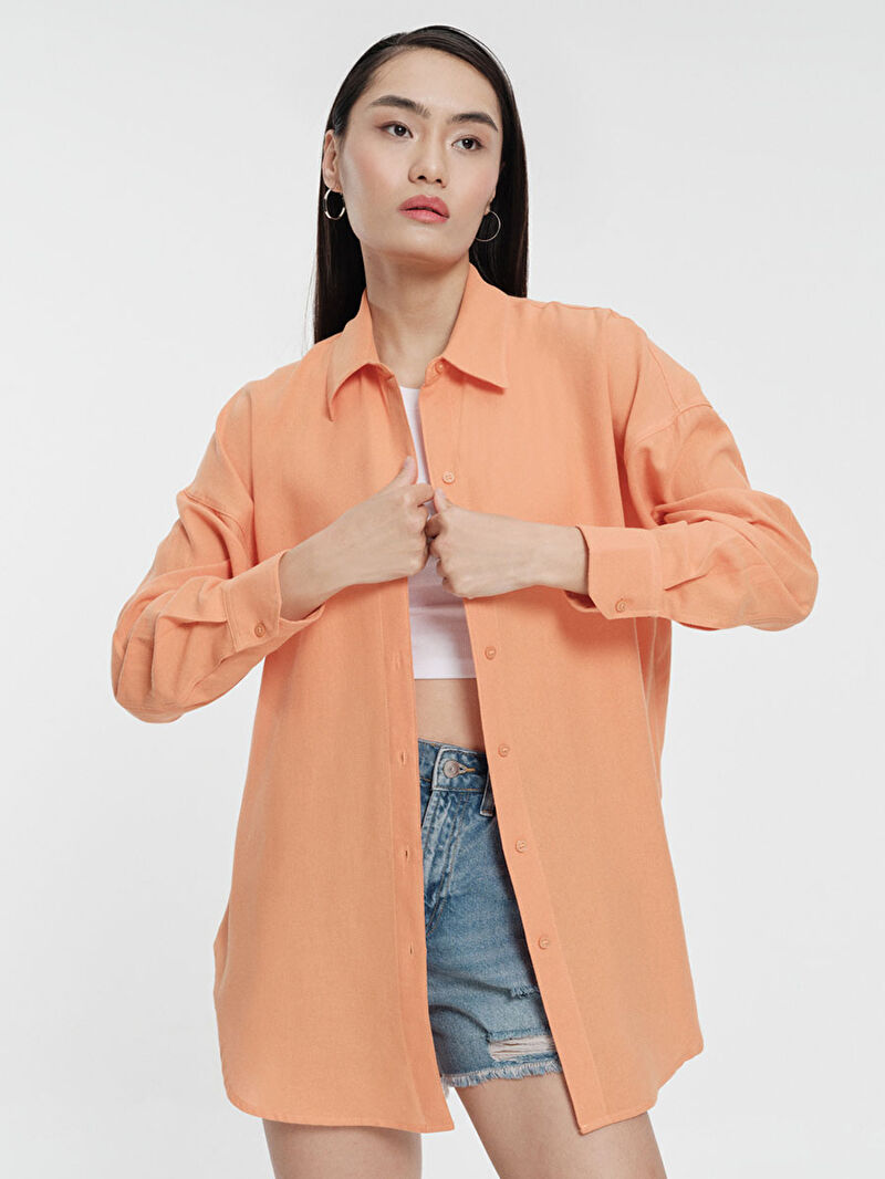 Loose Fit Kadın Gömlek U.kol