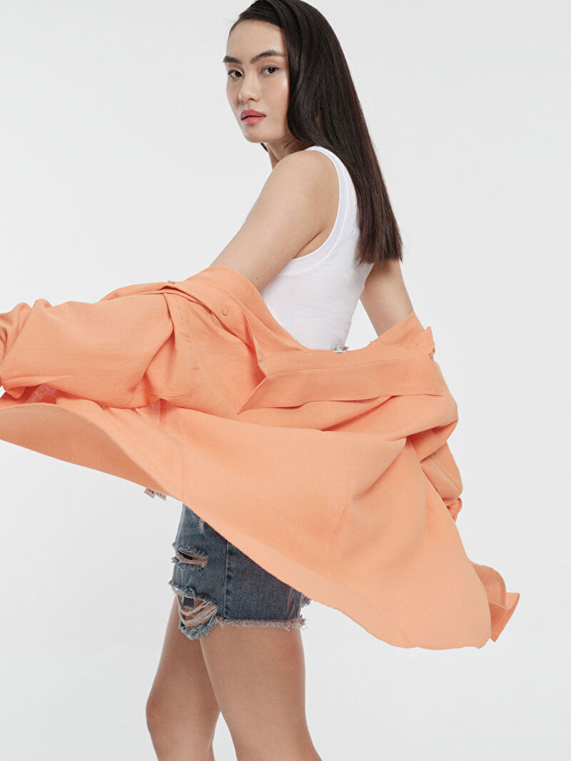 Loose Fit Kadın Gömlek U.kol