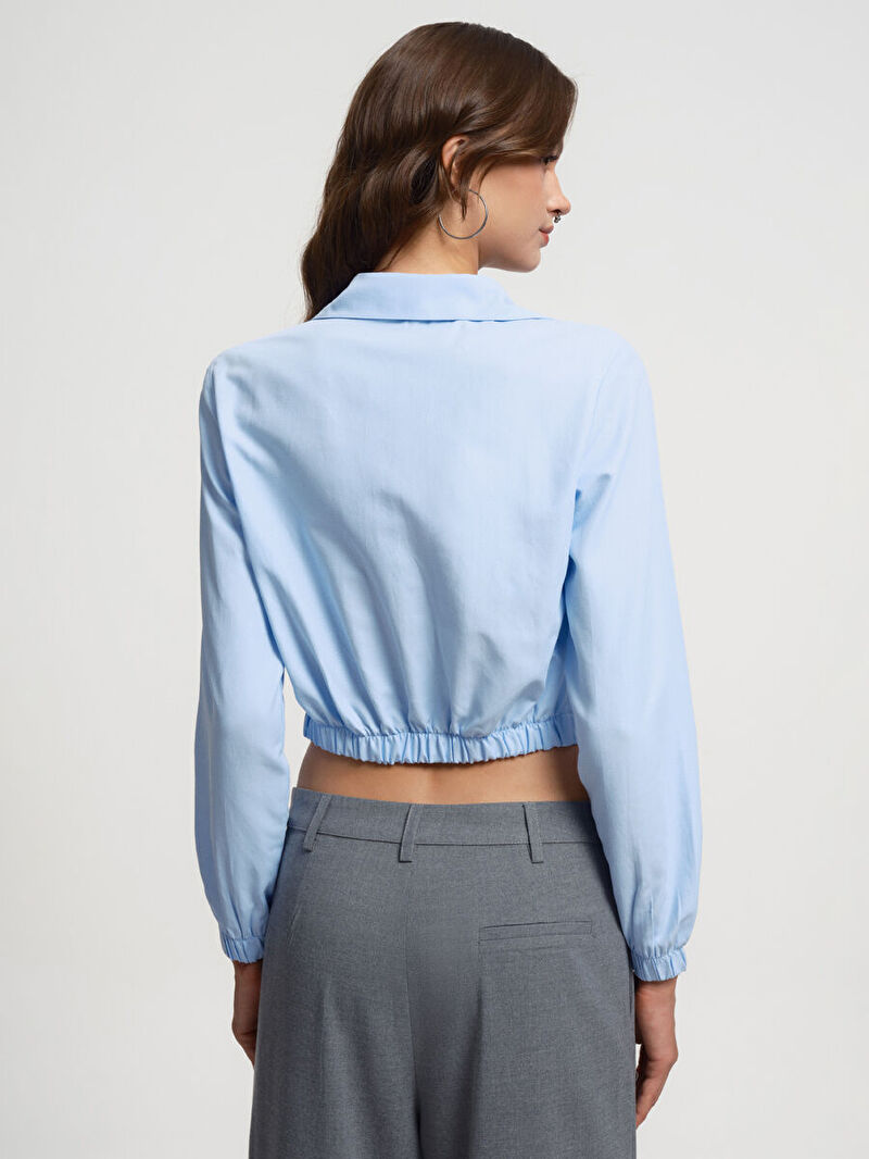 Crop Kadın Gömlek U.kol