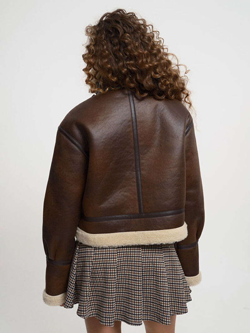 Loose Fit Kadın Mont Pu