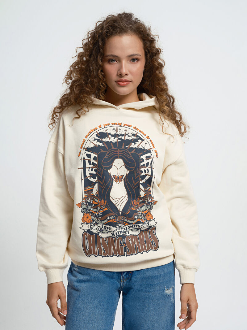 Loose Fit Kadın Sweatshirt