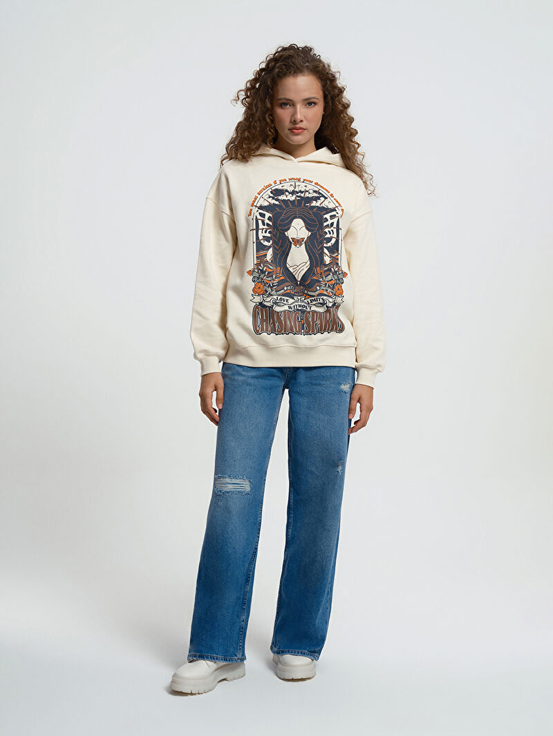 Loose Fit Kadın Sweatshirt