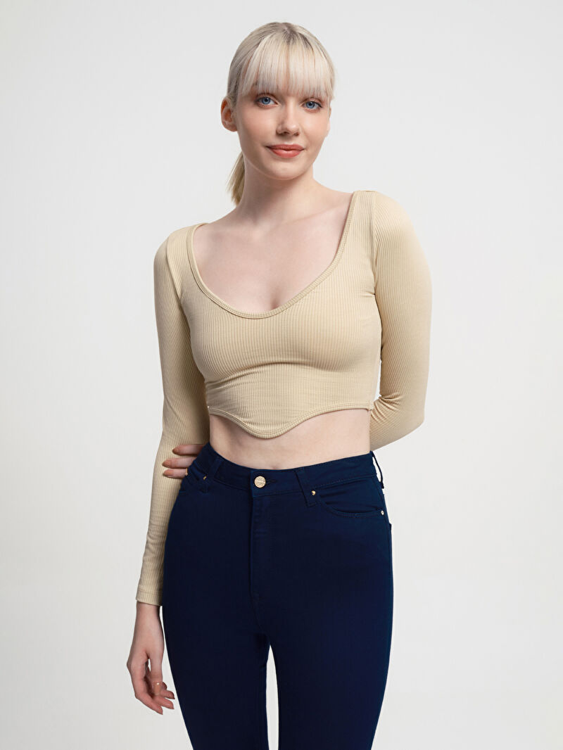 Crop Kadın Tshirt U.kol