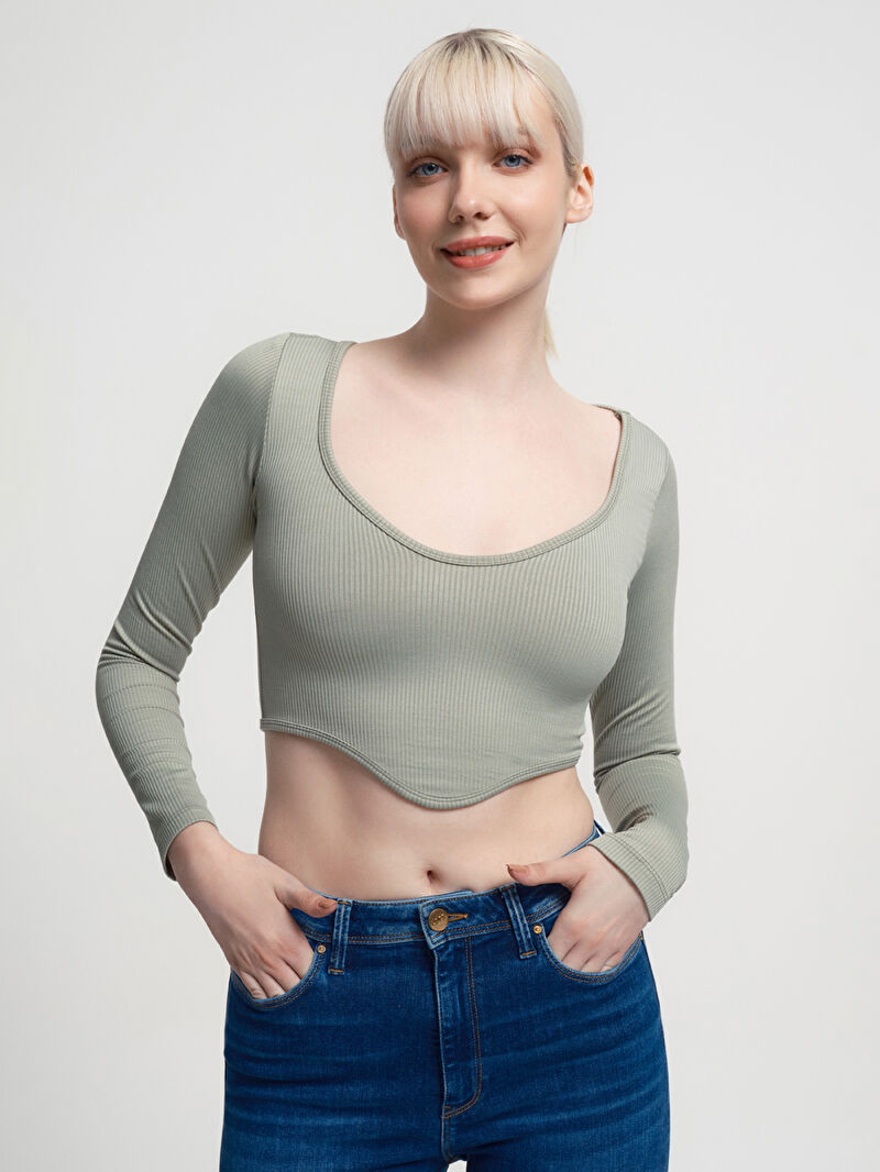 Crop Kadın Tshirt U.kol