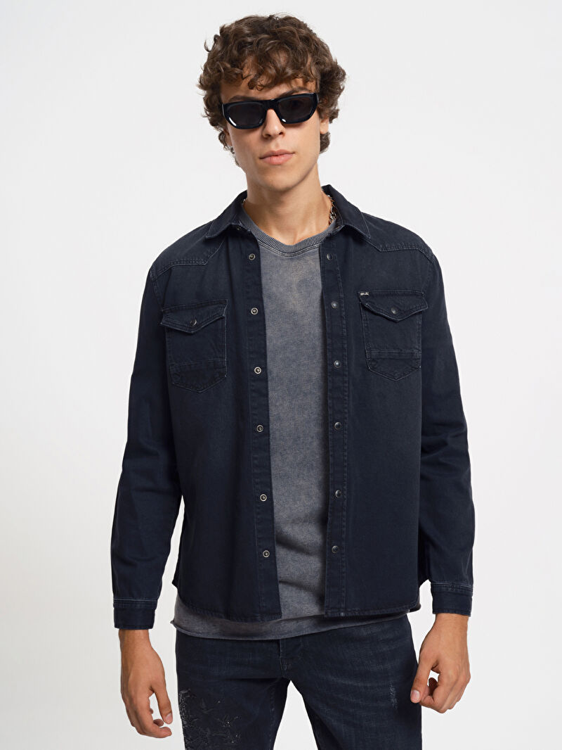 Slim Fit Erkek Gömlek U.kol