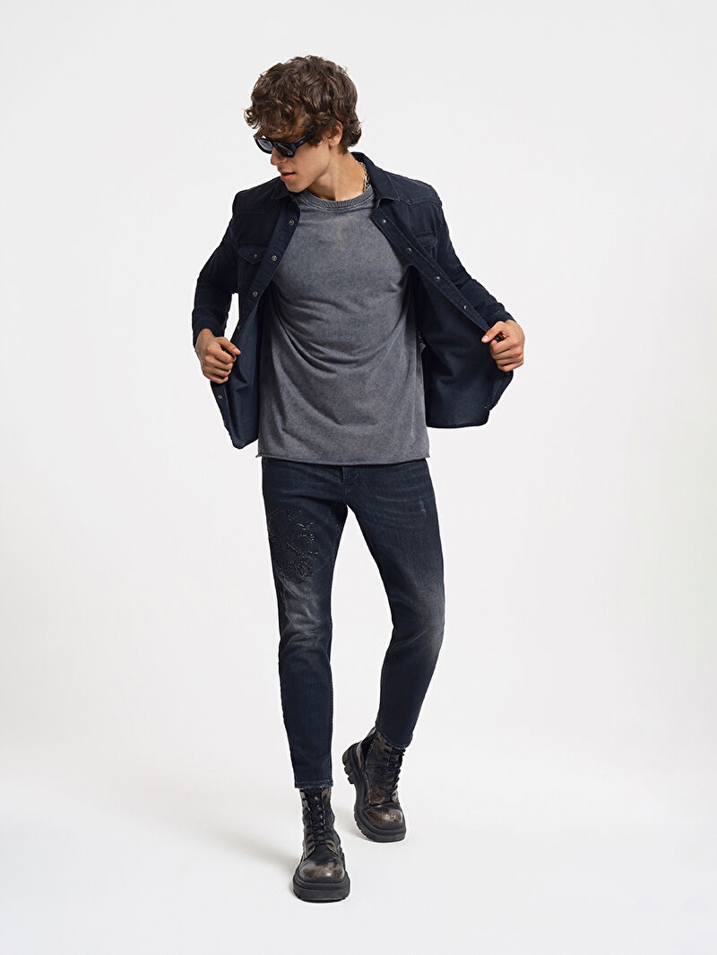 Slim Fit Erkek Gömlek U.kol