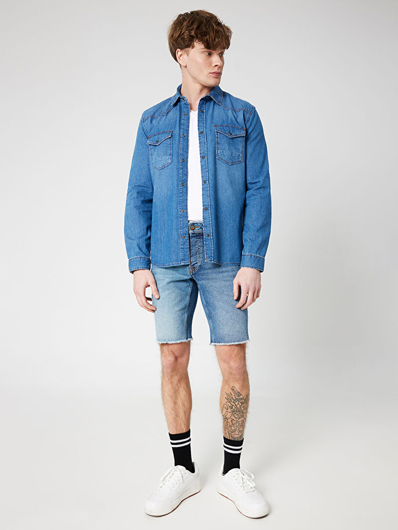 Slim Fit Erkek Şort