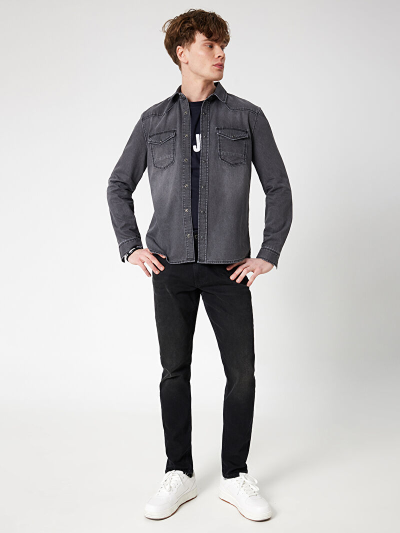 Slim Fit Erkek Gömlek U.kol