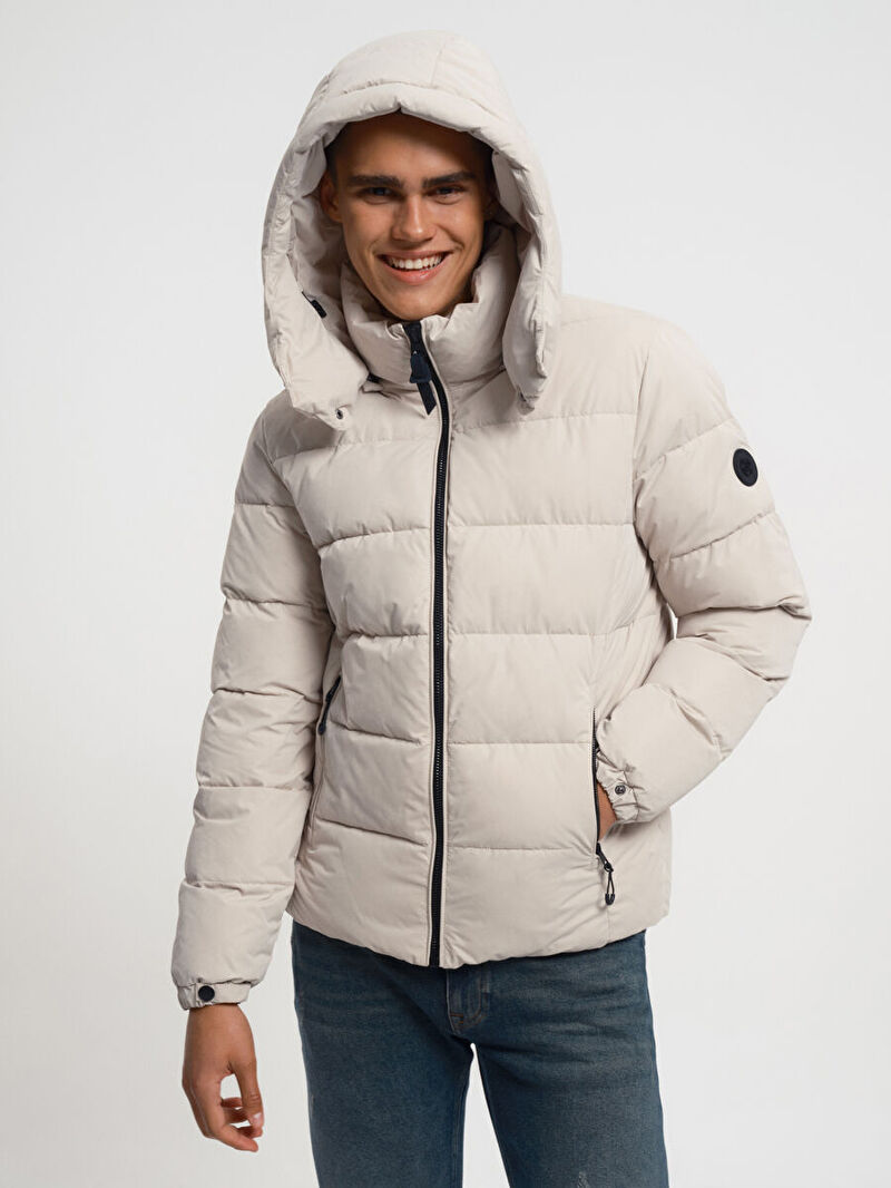 LOFT Erkek Taş Kapüşonlu Regular Fit Mont