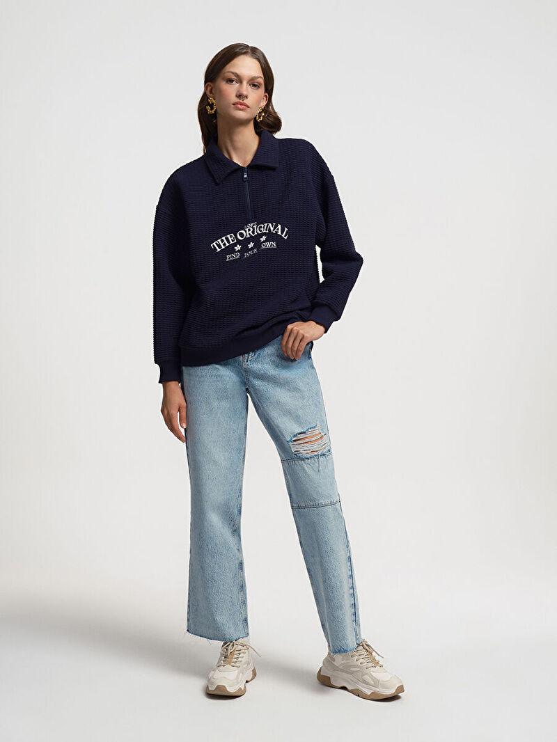 Loose Fit Kadın Sweatshirt