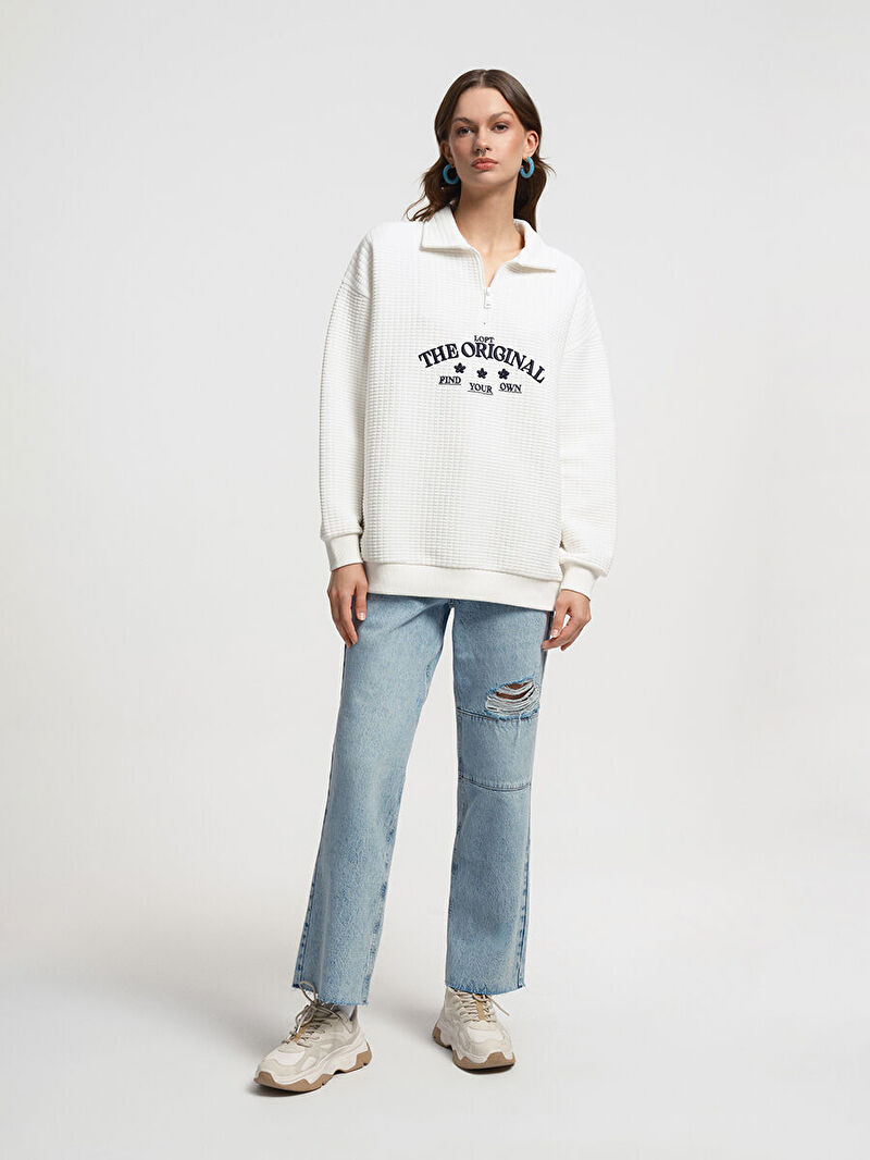 Loose Fit Kadın Sweatshirt