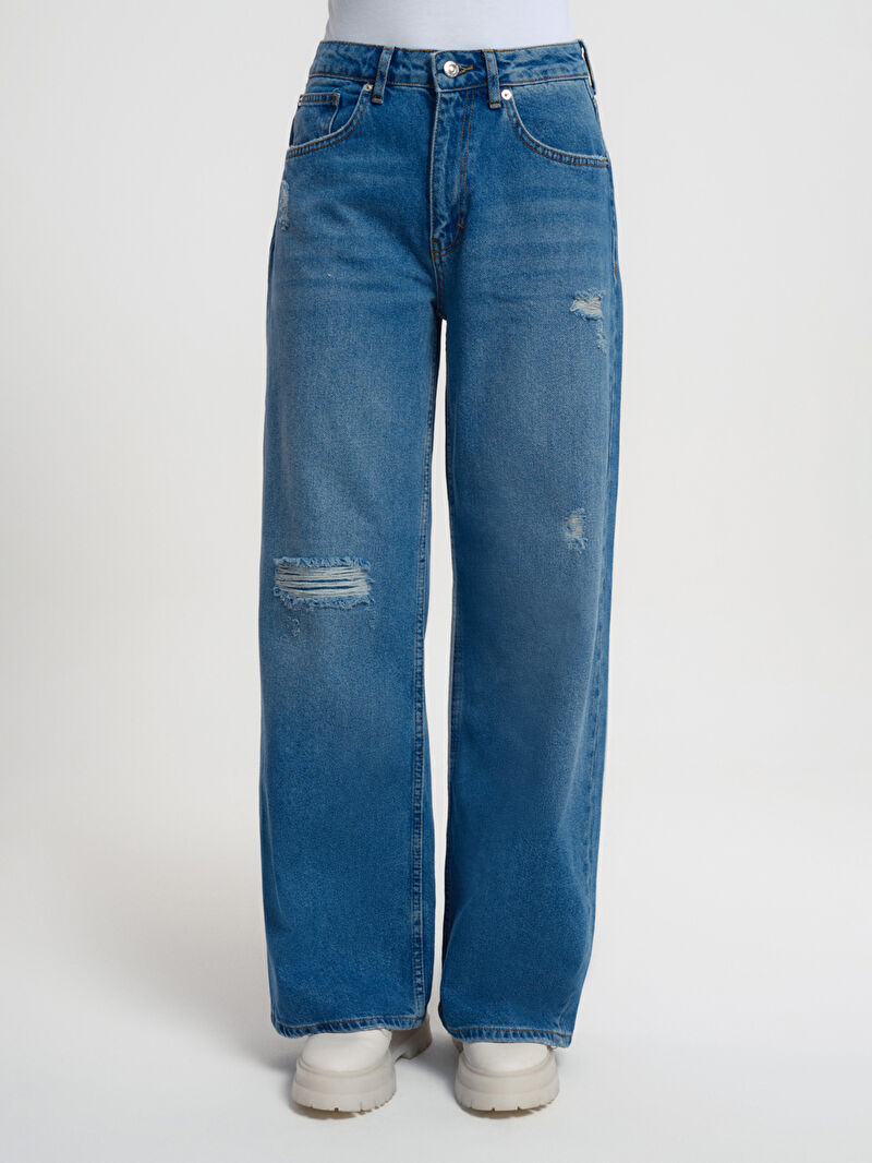 Long Wide Leg Regular Fit Kadın Pantolon