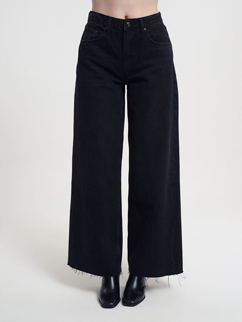 Long Wide Leg Regular Fit Kadın Pantolon