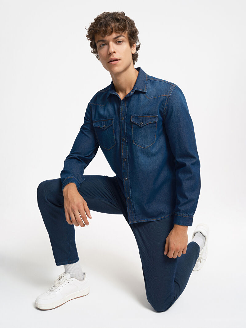 Slim Fit Erkek Gömlek U.kol