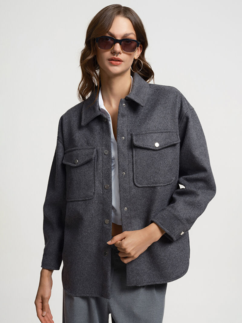 Loose Fit Kadın Gömlek U.kol