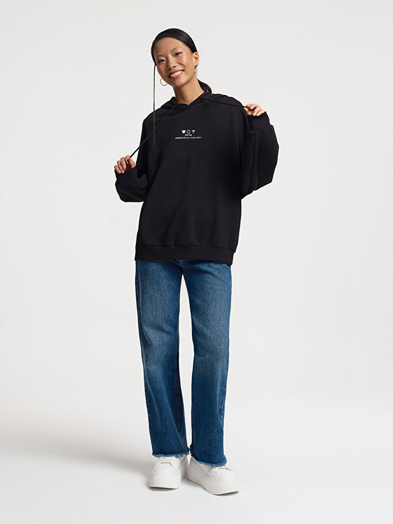 Loose Fit Kadın Sweatshirt
