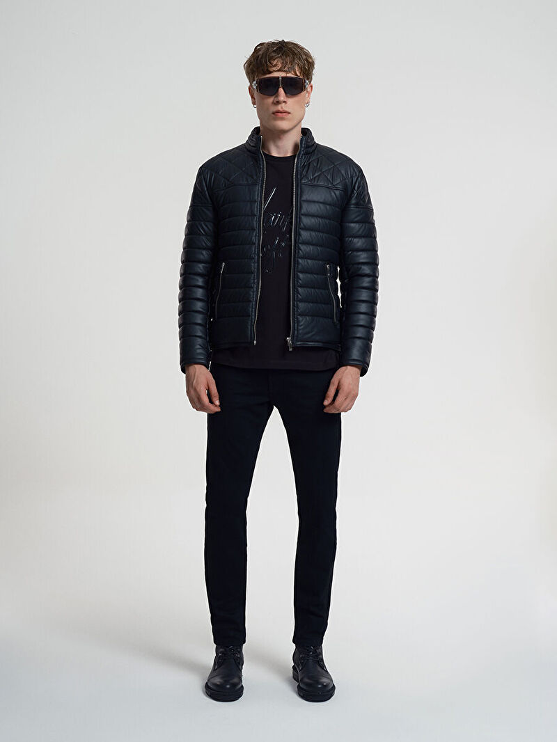 Slim Fit Erkek Mont Pu