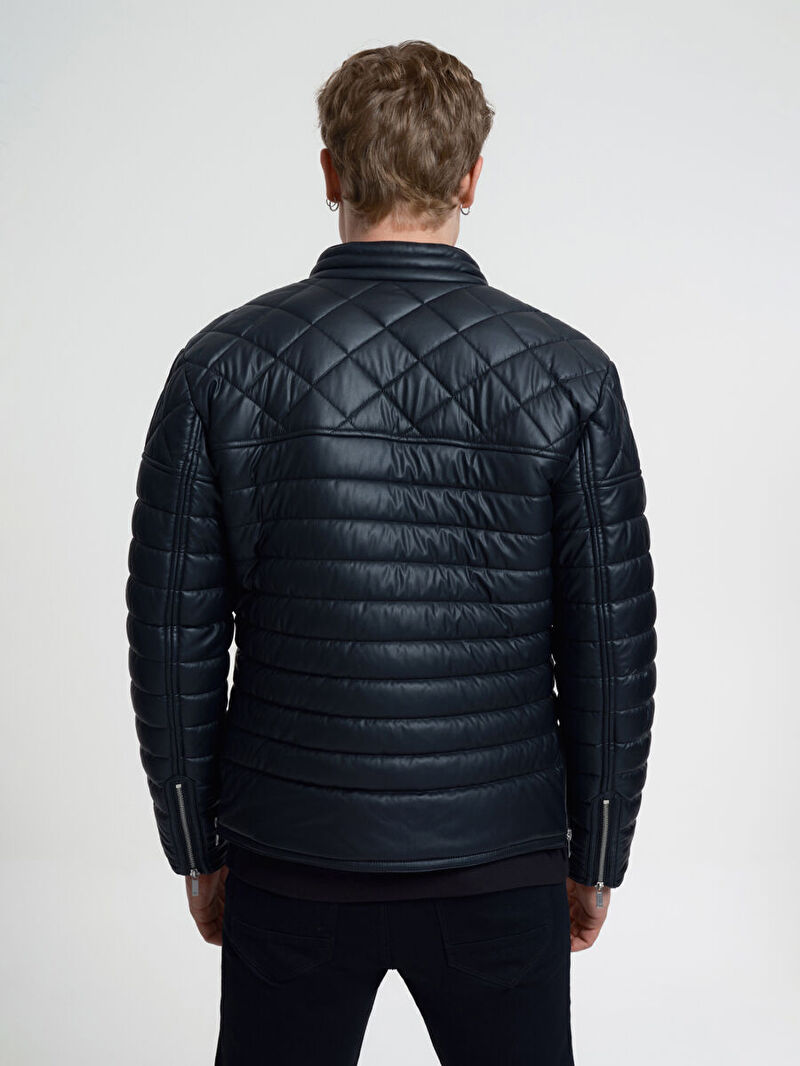Slim Fit Erkek Mont Pu