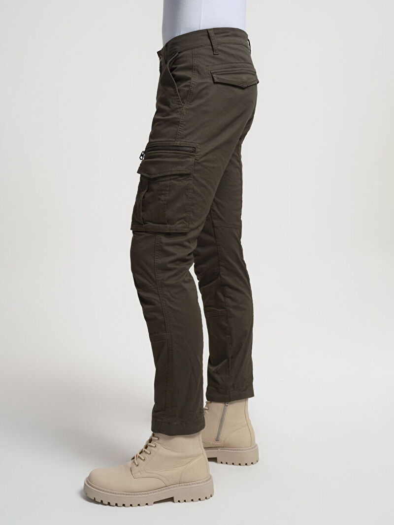 Medium Rise-regular Fit-wide Leg Cropped Erkek Pantolon