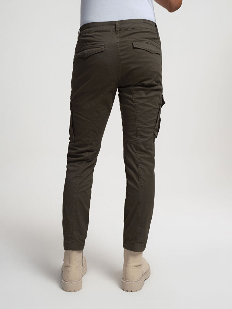 Medium Rise-regular Fit-wide Leg Cropped Erkek Pantolon