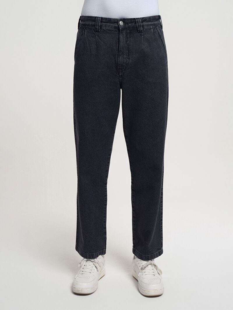 Pleated Baggy Balloon Fit Erkek Pantolon