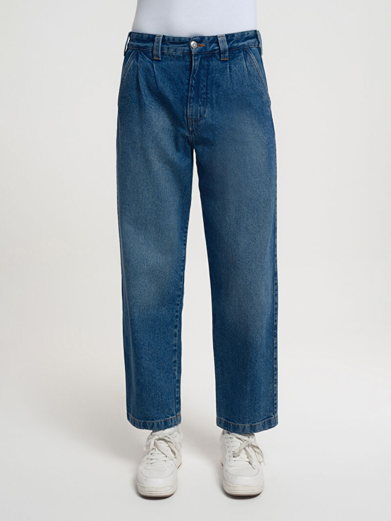 Pleated Baggy Balloon Fit Erkek Pantolon