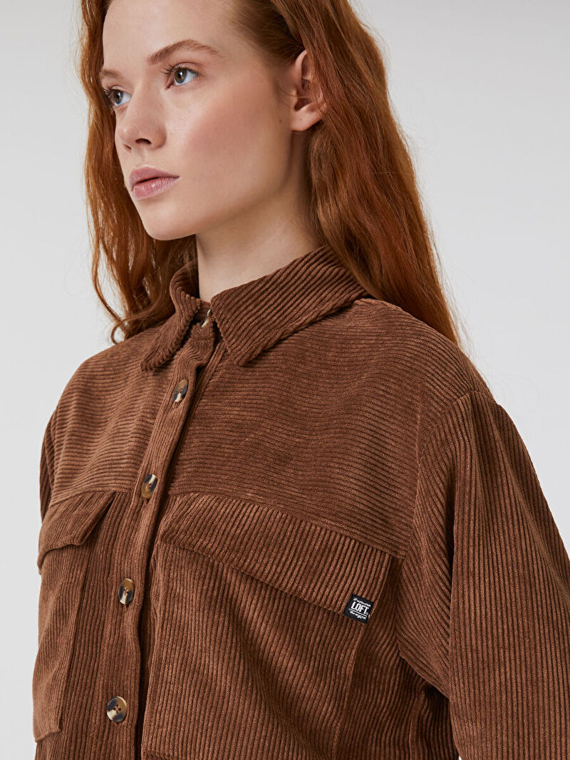 Crop Kadın Gömlek U.kol