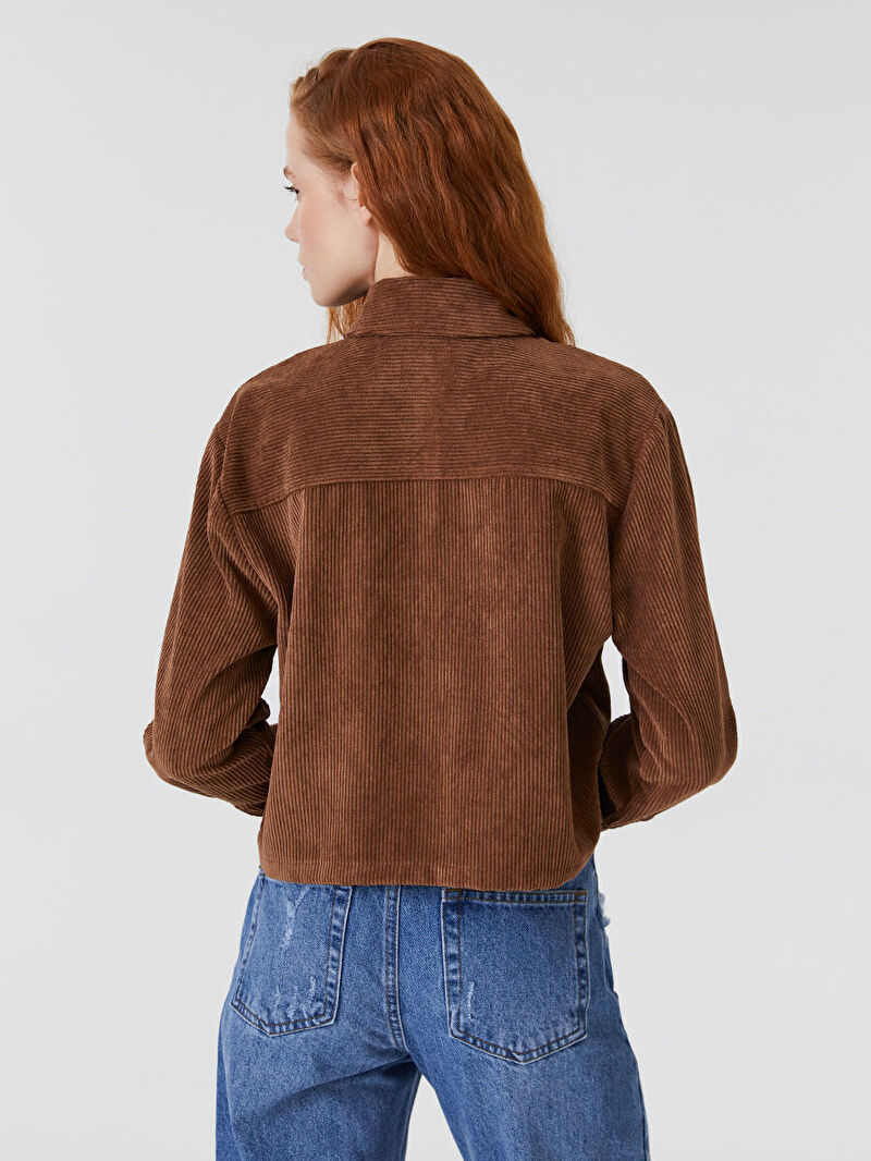 Crop Kadın Gömlek U.kol