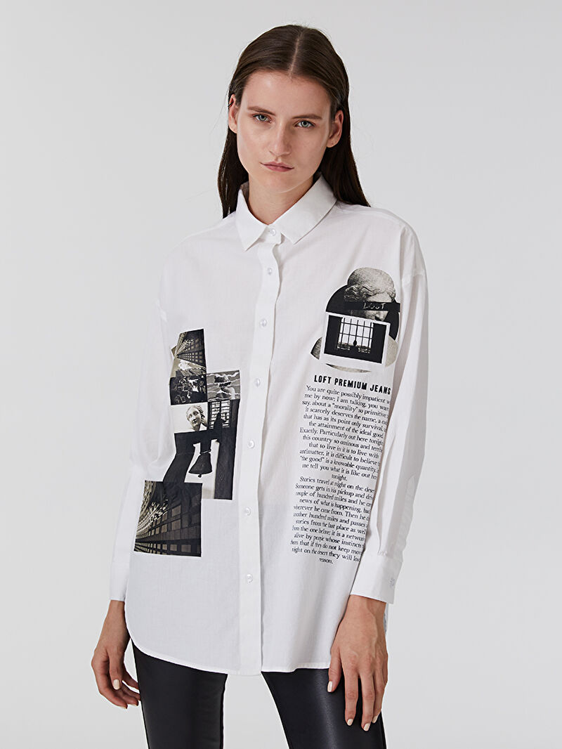 Loose Fit Kadın Gömlek U.kol