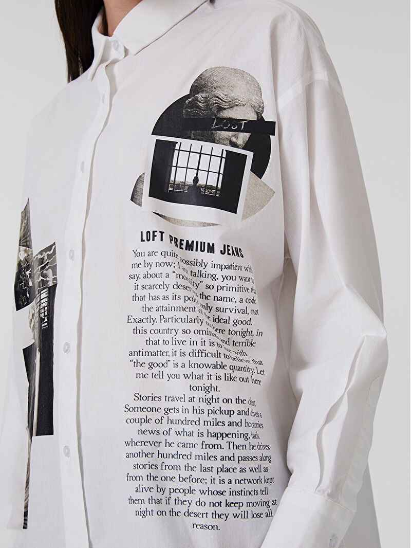 Loose Fit Kadın Gömlek U.kol