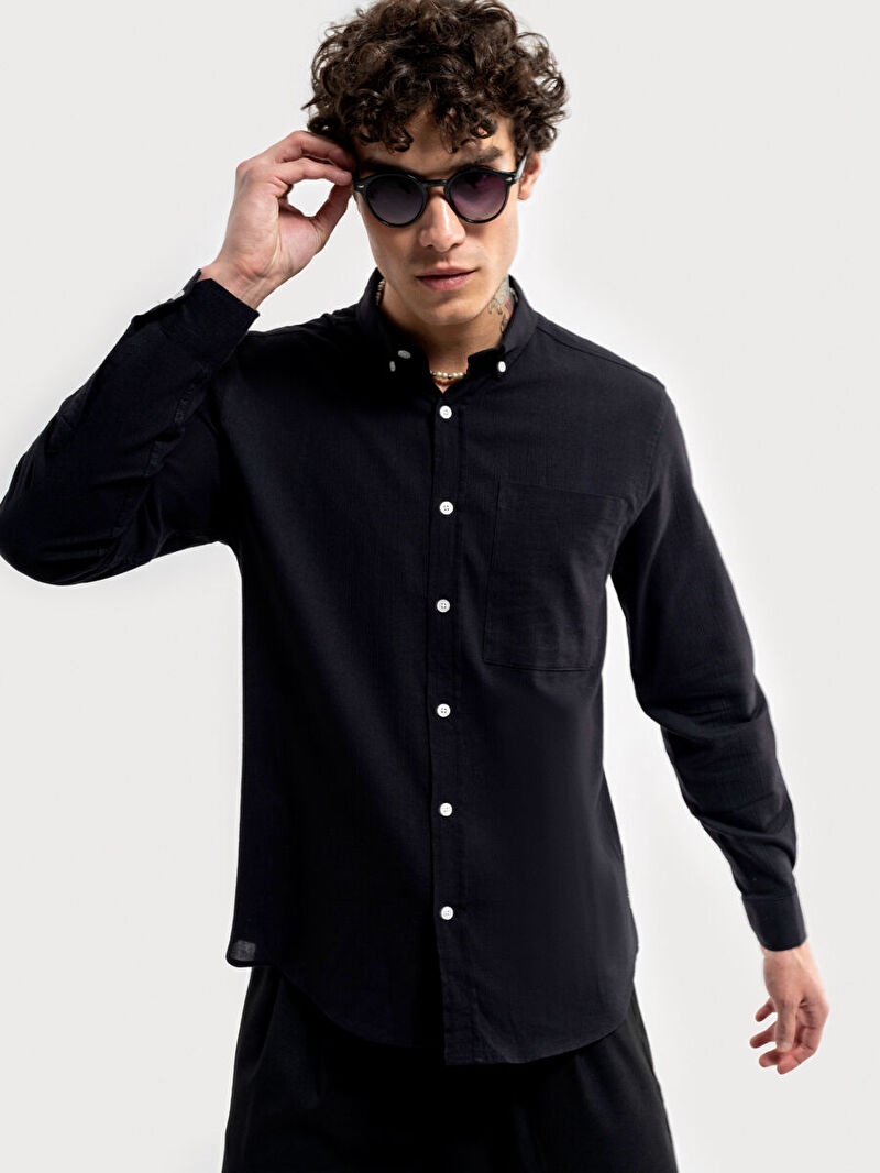 Oversize Fit Erkek Gömlek U.kol
