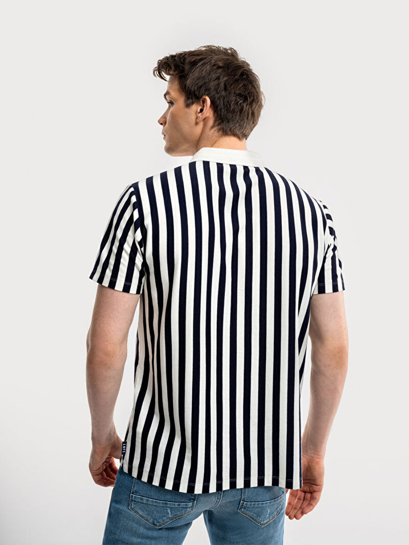 Erkek Lacivert Kısa Kol Polo Yaka Regular Fit Polo K.kol