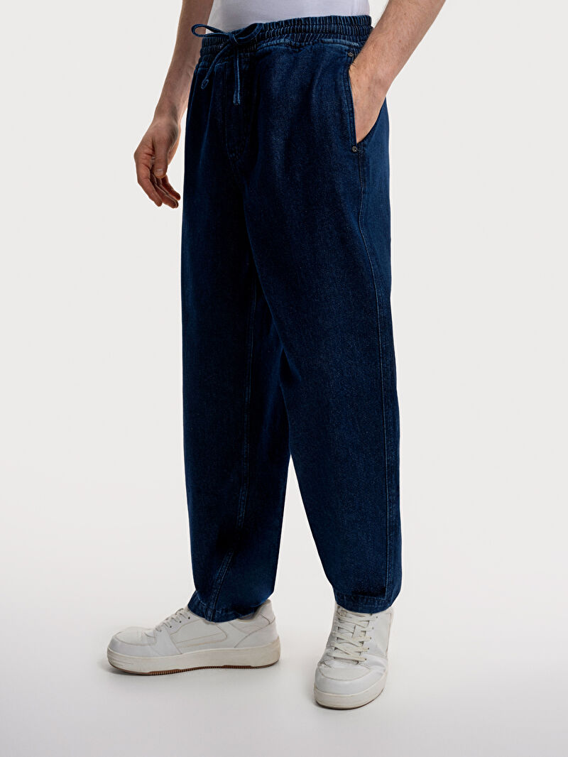 Slouchy Elastic Waist Fit Erkek Pantolon