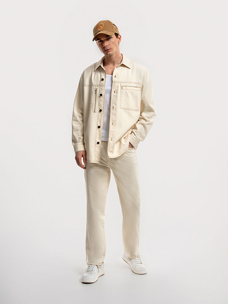 Oversize Fit Erkek Gömlek U.kol