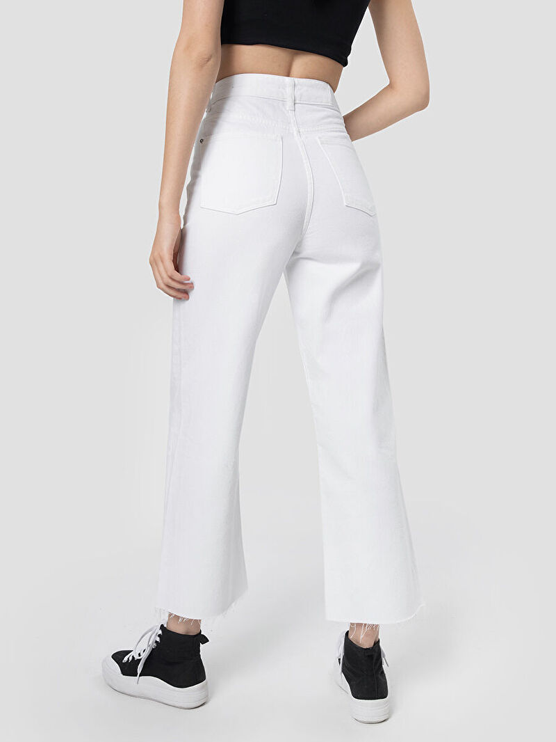 Crop Wide Leg Regular Fit Kadın Pantolon