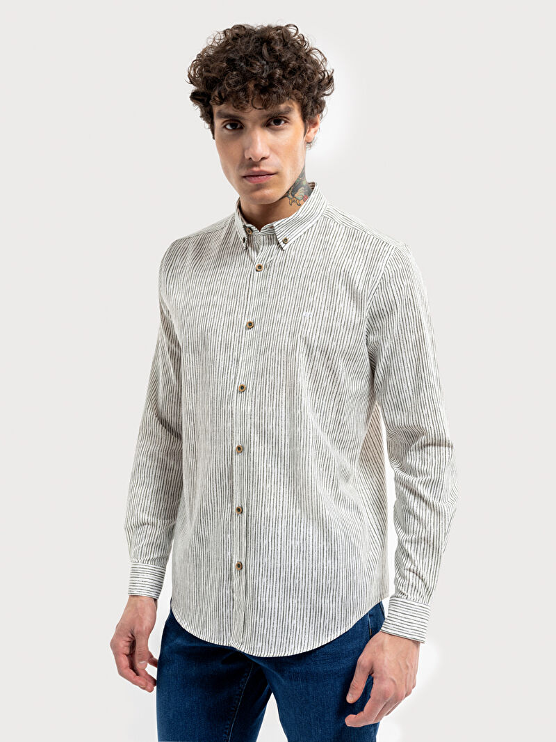 Slim Fit Erkek Gömlek U.kol