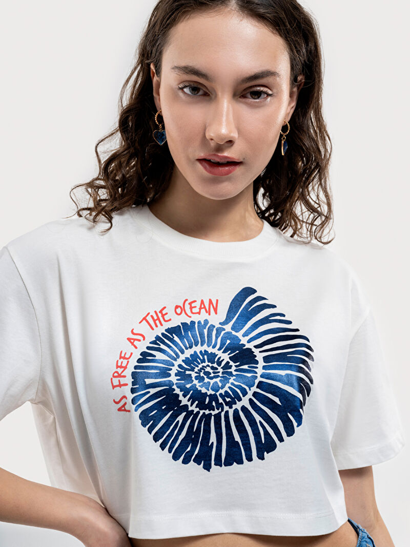 Loose Crop Kadın Tshirt K.kol
