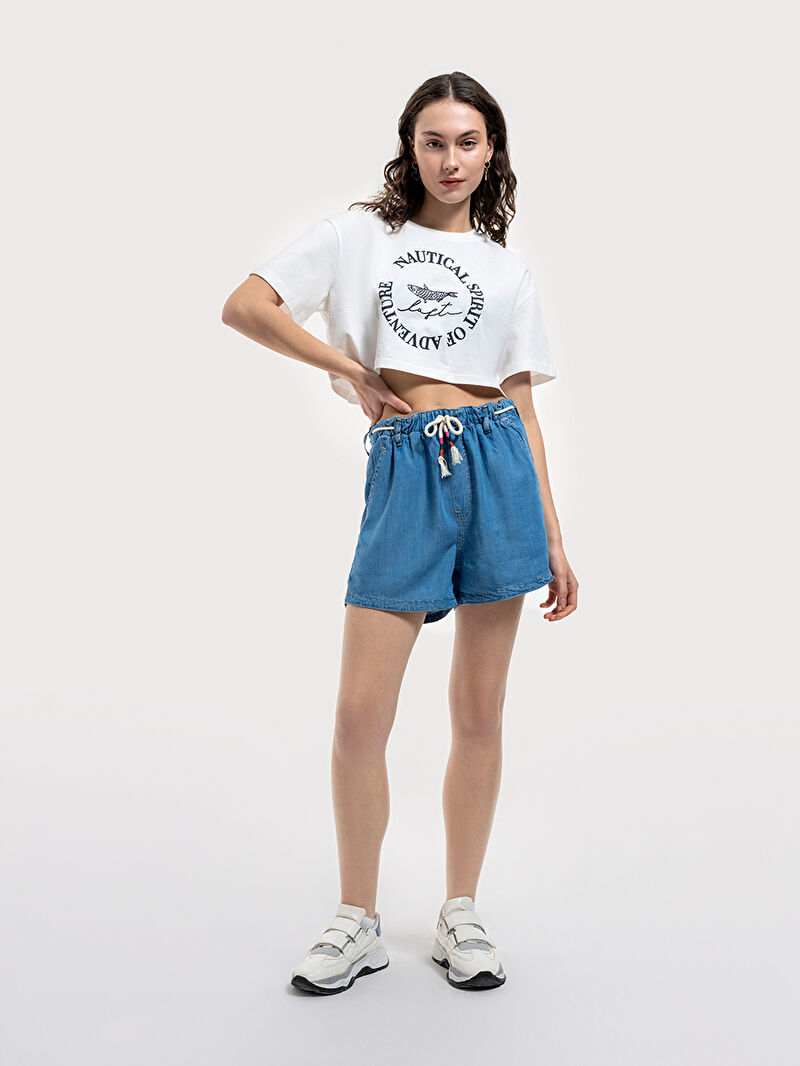 Loose Crop Kadın Tshirt K.kol