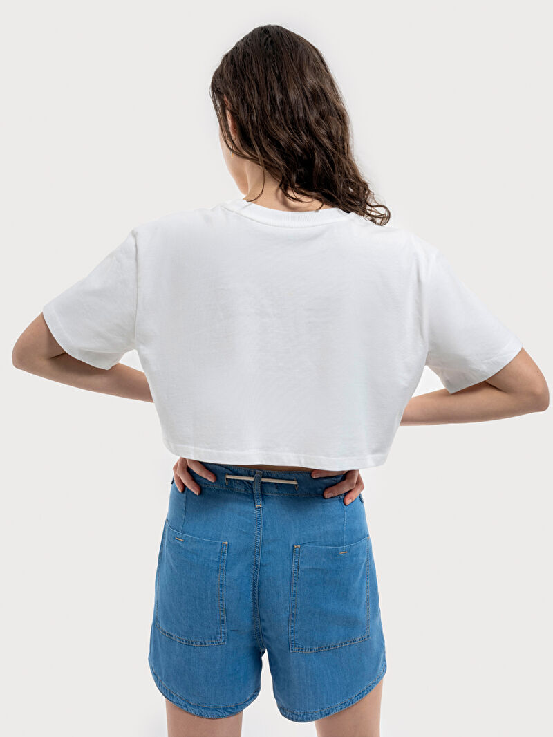 Loose Crop Kadın Tshirt K.kol