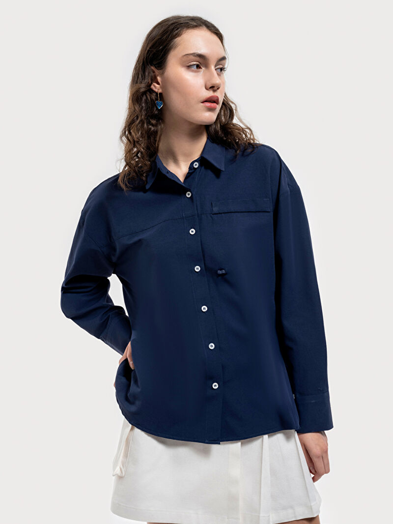 Loose Fit Kadın Gömlek U.kol